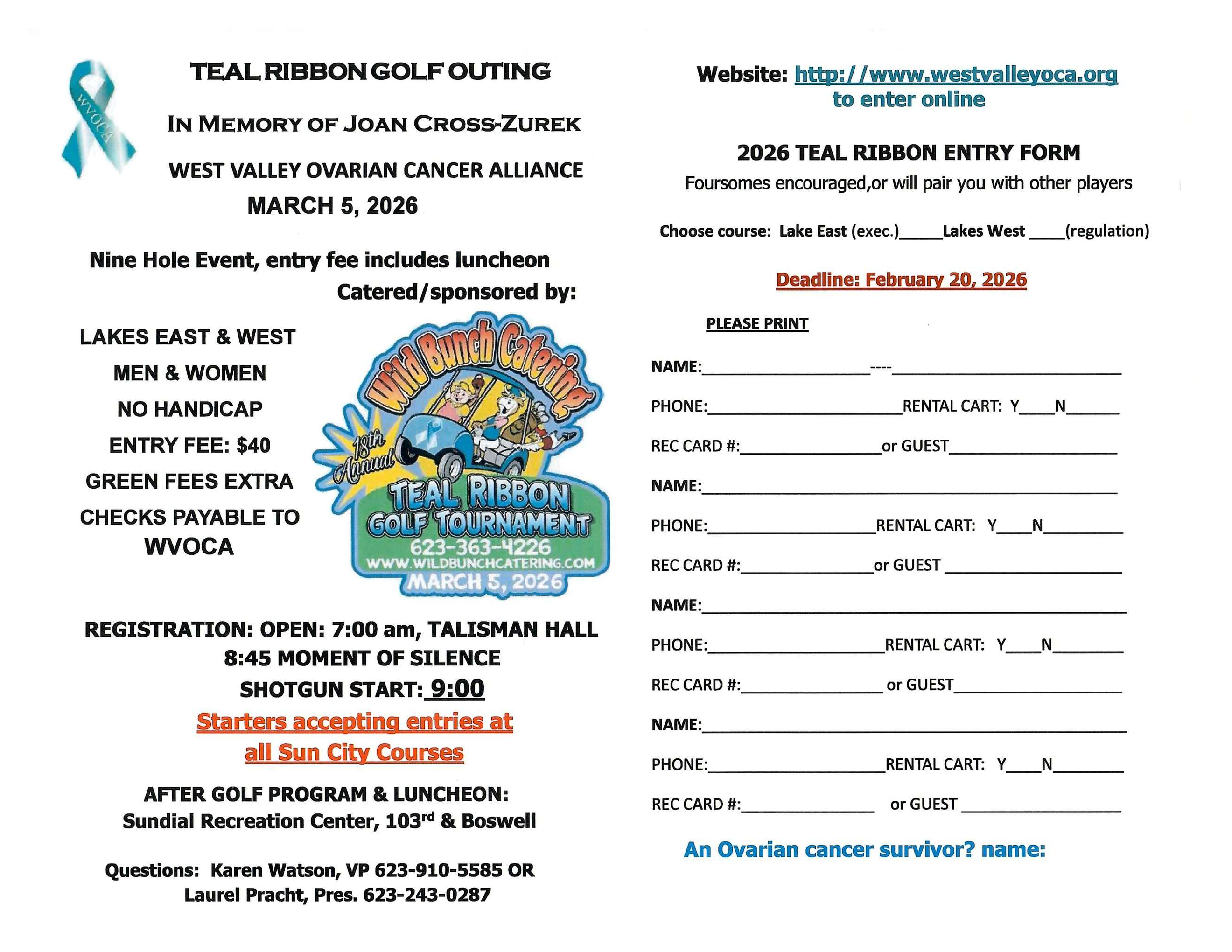 2026 Teal Ribbon Tourn Reg